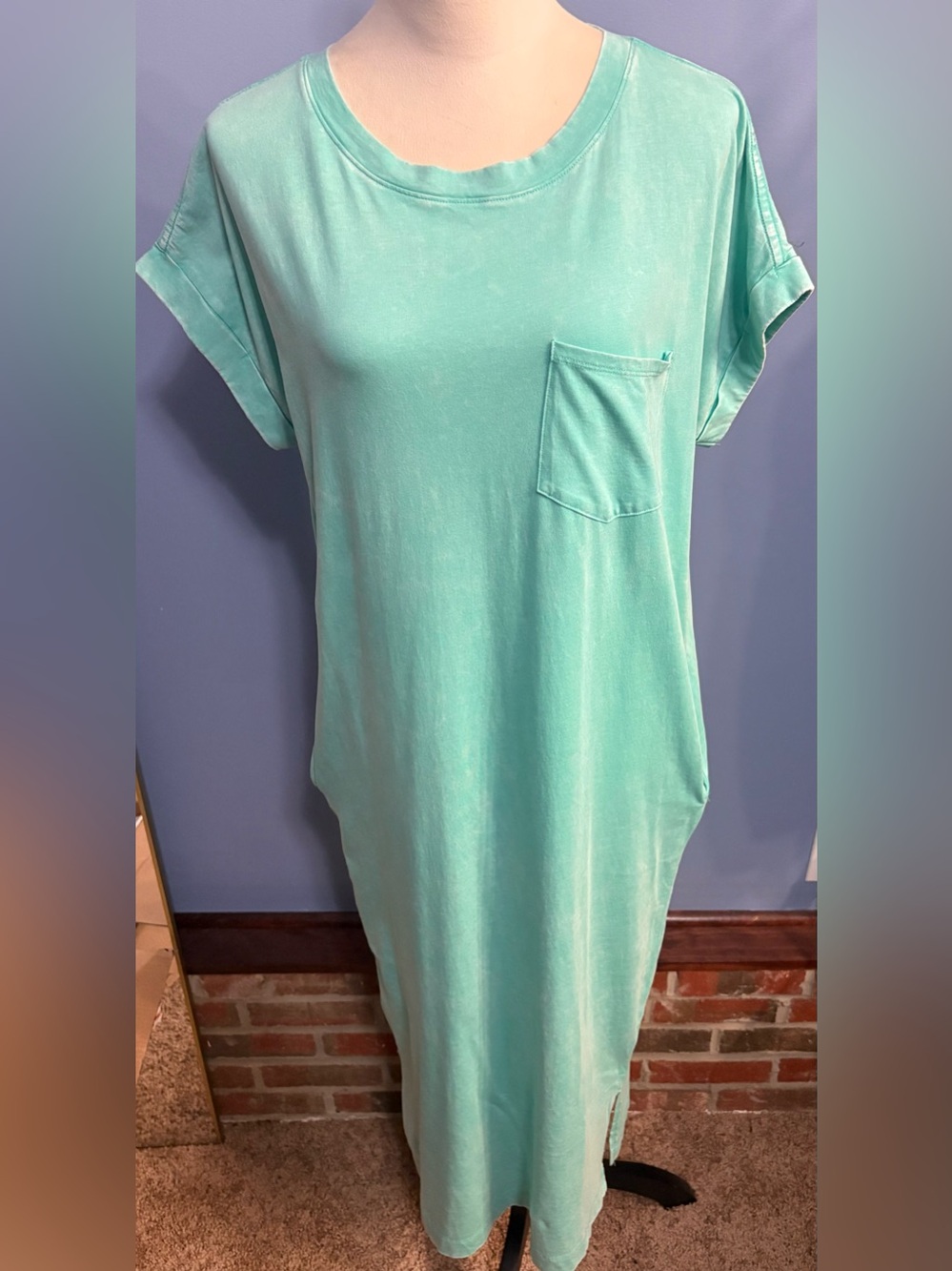 NWOT Everyday Mint Green T-Shirt Dress - Casual Pocket Maxi
